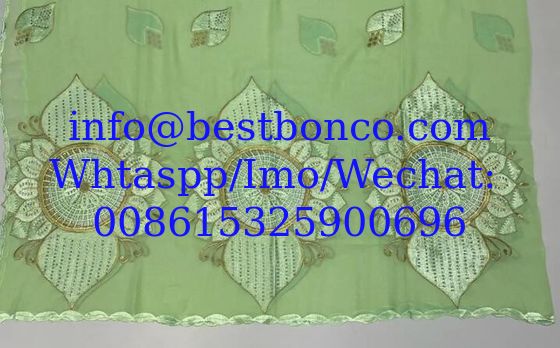 Tejidos de alta calidad bordado sudanés vestido suizo hijab bufanda para mujeres musulmanas