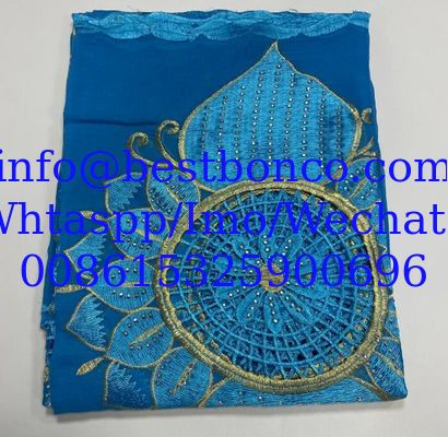 Tejidos de alta calidad bordado sudanés vestido suizo hijab bufanda para mujeres musulmanas