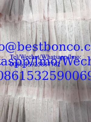 Diseno de moda de la falda de poliéster con volantes