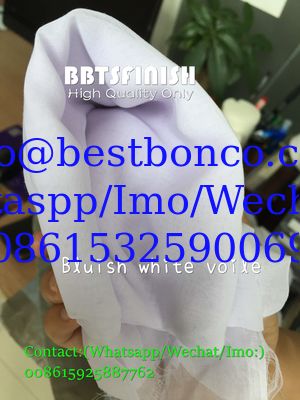 Tejido musulmán de velo blanco azulado, hajib, pañuelo para la cabeza, tejido fabricado por BAIBANG BBTS FINISH de alta calidad, superfabrica.