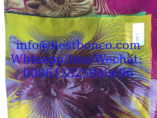 High twisted Spun Voile 2Z/2S full twisted NON-HAIR technology Spun polyester voile fabric for muslim scarf embroidery