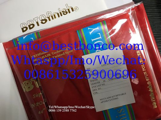Tecnología sin pelo de poliéster Full Voil 2 X2 Super High-Twisted spun por BBTSfinish® desarrollo de producción