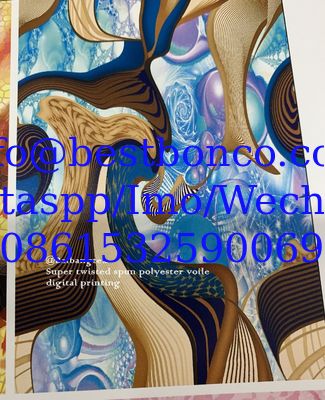 spun polyester voile super twisted 2s/2z 1900t printing highest quality