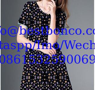 100% Spun Viscose screen pringting fabric fashion design