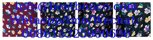 100% Spun Viscose screen pringting fabric fashion design