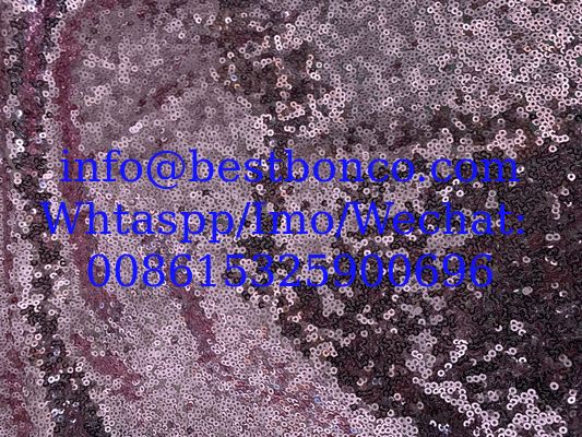 Seqiun bordado de ancho completo de 3 mm vestido de lentejuela brillante tela de moda