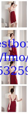 Fábrica directa de cruce de fronteras pijamas largos creativos cómodos sexy noble correa de costura de chifón vestido de noche femenino summe