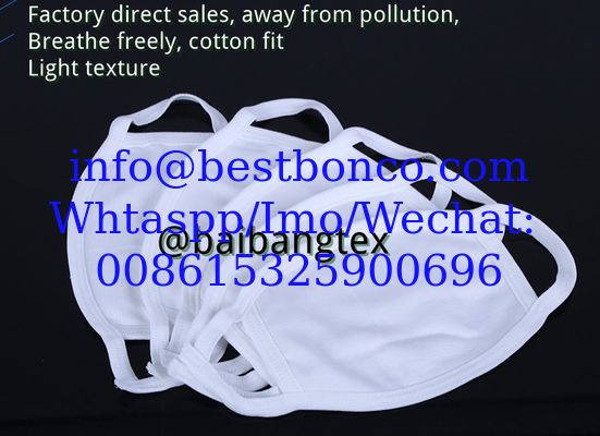 Máscaras de algodón de tres capas máscaras de algodón blanco negro de tres capas protectoras a prueba de polvo y smog hombre y mujer algodón