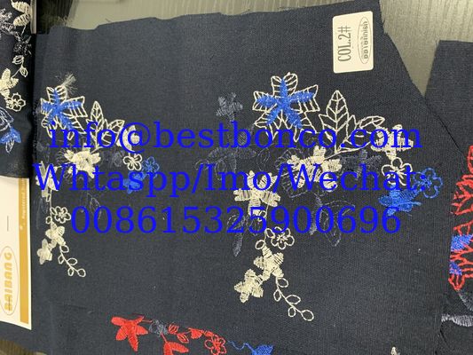 Tejidos de moda de bordado de lino