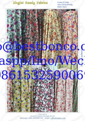 Impresión de tela de chiffon diseño de moda precio barato