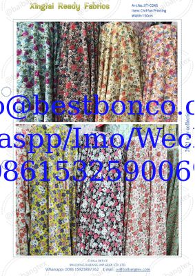 Impresión de tela de chiffon diseño de moda precio barato