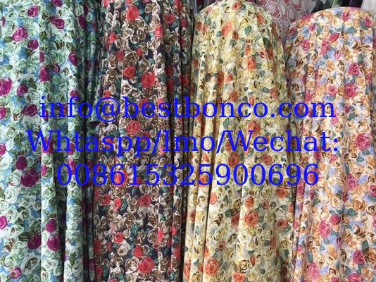 Impresión de tela de chiffon diseño de moda precio barato
