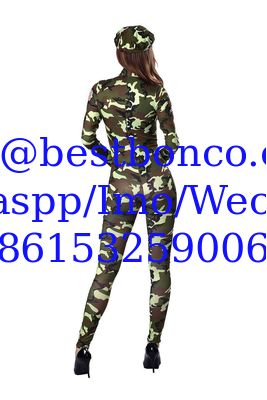 Nightclub new camouflage party wear women's long American camouflage army clothing field training field game clothing