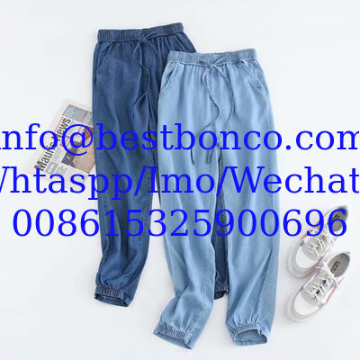 Imitación del denim Tencel, denim de color no estirado, tejido delgado de denim desechable, material para prendas de vestir