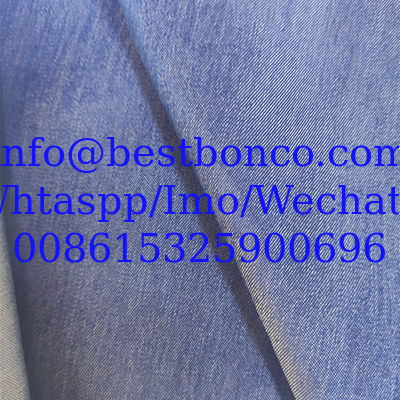Imitación del denim Tencel, denim de color no estirado, tejido delgado de denim desechable, material para prendas de vestir