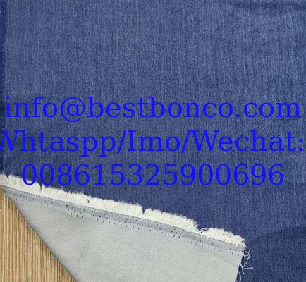 Denim de color directo de fábrica, no lavable, prendas infantiles de primavera y verano, tejido femenino no elástico, tencel similar al denim
