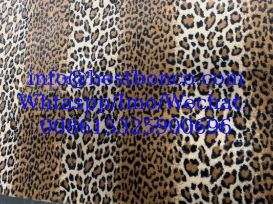 Velboa Impresión de tejido de acabado suave con diseño de cebra de alta calidad, diseño de serpiente, cualquier diseño de moda de la mejor calidad super