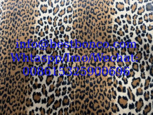 Velboa Printing fabric soft finish with high quality zebra design, snake design, any fashion design finest quality super