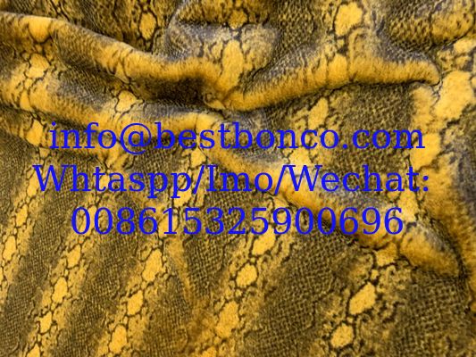 Velboa Impresión de tejido de acabado suave con diseño de cebra de alta calidad, diseño de serpiente, cualquier diseño de moda de la mejor calidad super