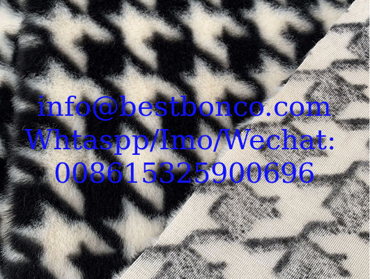 Velboa Impresión de tejido de acabado suave con diseño de cebra de alta calidad, diseño de serpiente, cualquier diseño de moda de la mejor calidad super