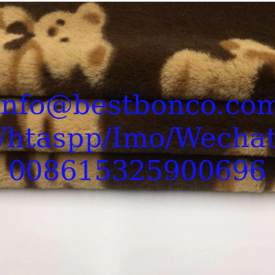 Velboa Impresión de tejido de acabado suave con diseño de cebra de alta calidad, diseño de serpiente, cualquier diseño de moda de la mejor calidad super