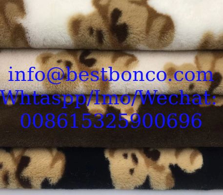 Velboa Impresión de tejido de acabado suave con diseño de cebra de alta calidad, diseño de serpiente, cualquier diseño de moda de la mejor calidad super