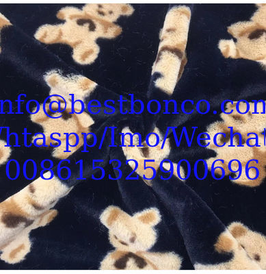 Velboa Impresión de tejido de acabado suave con diseño de cebra de alta calidad, diseño de serpiente, cualquier diseño de moda de la mejor calidad super