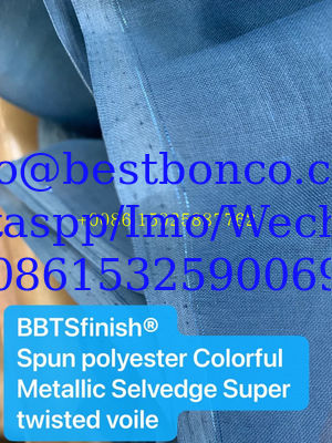 BBTSfinish® marca Spun poliéster velo de alta calidad velo súper retorcido