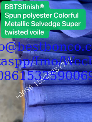 BBTSfinish® marca Spun poliéster velo de alta calidad velo súper retorcido