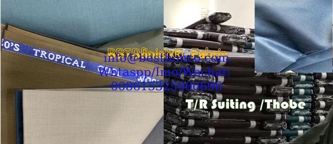 Tejido T/R brillante para trajes, camisas, túneles, túnicas