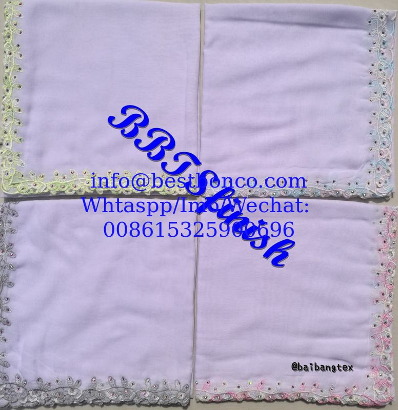 Spun Polyester Voile Super High Twisted --- BBTSfinish Brand scarf and fabric supplying