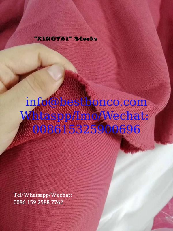 Tejido de sudadera de algodón en stock lote con la más alta calidad precio más barato por teñido lotes de color disponible