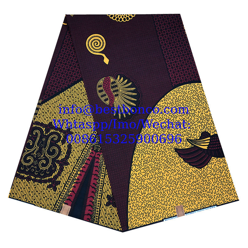 Tejido africano de batik tejido de cera de algodón Ankara África Holanda tejido de cera impresión tejido de cera de ropa africana generación de puntos