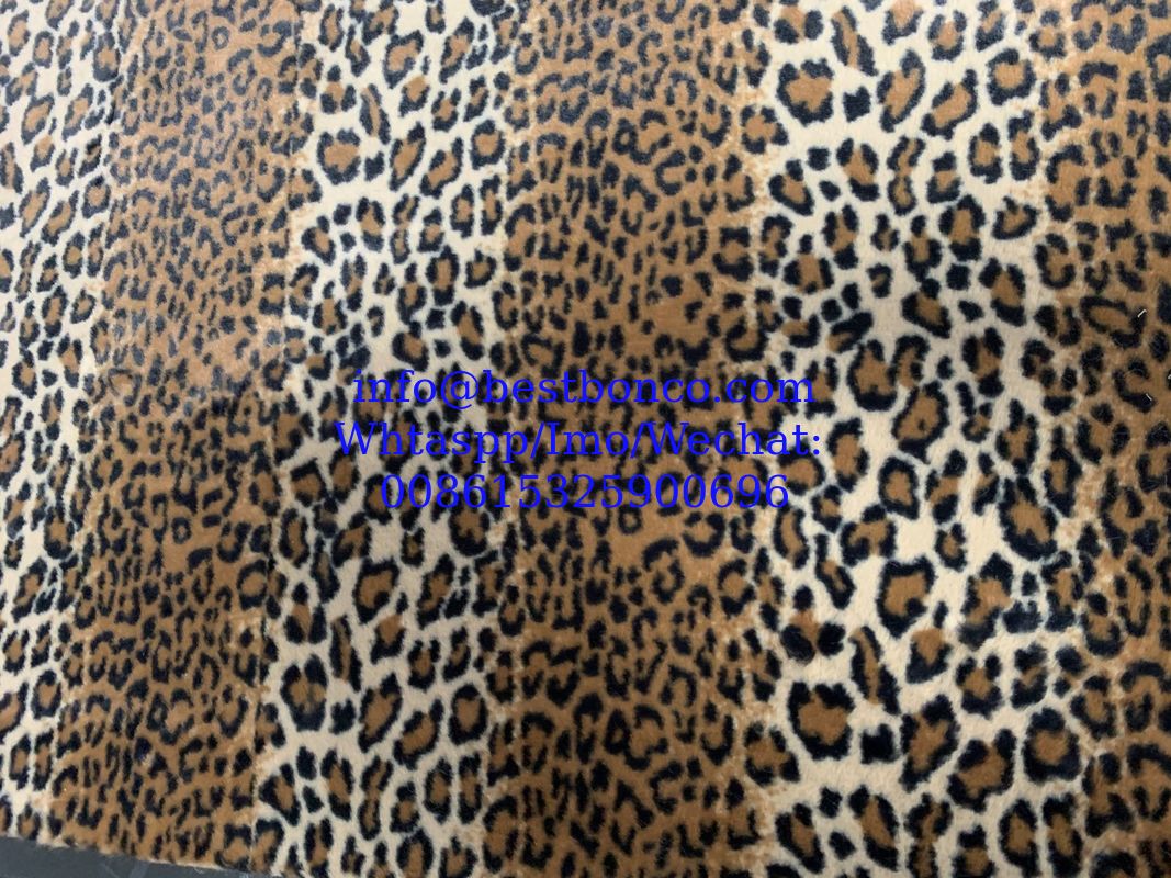 Velboa Impresión de tejido de acabado suave con diseño de cebra de alta calidad, diseño de serpiente, cualquier diseño de moda de la mejor calidad super