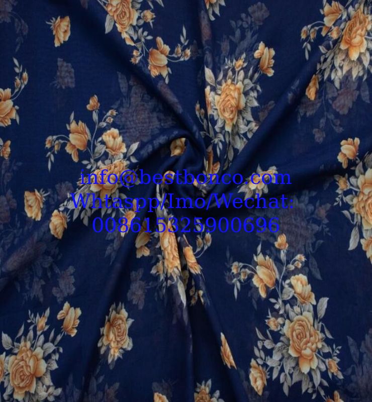 Spun Polyester Voile BBTSfinsh® Brand Digital printing Voile Super Full Twisted 58"
