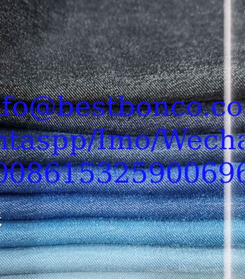 Denim de color directo de fábrica, no lavable, prendas infantiles de primavera y verano, tejido femenino no elástico, tencel similar al denim